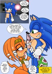 1boy 1girls 2d absurd_res after_fellatio blowjob blue_eyes erection fellatio female hetero hi_res holding_skirt male mobian mobian_(species) mobian_echidna oral panties_on_face penis pervert pussy_juice_stain raianonzika sega skirt_removed smile sonic_(series) sonic_adventure sonic_the_hedgehog sonic_the_hedgehog_(series) speech_bubble stained_panties text tikal_the_echidna wet_panties