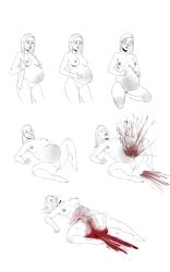 aftermath asian asian_female belly_burst belly_pop blood breasts bursting death digital_media_(artwork) female female_death gore guro guts hopeless inflation intestines lab_coat naked navel nipples nude pregnant pussy rapid_pregnancy scared screaming snuff straight straight_hair uncensored underrock