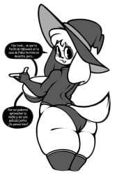 big_ass big_breasts big_butt black_anus black_fur comic discovery_kids doki doki_(character) doki_(discovery_kids) doki_adventures fur furry maiky_atk maiky_clenquer maiky_clenquer¡ spanish_text white_fur witch_costume witch_hat