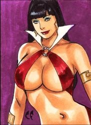 1girls chris_foulkes curvaceous curvy curvy_body curvy_female curvy_figure dynamite_comics female female female_only hourglass_figure light-skinned_female light_skin solo solo_female tagme vampirella voluptuous