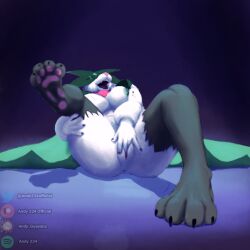 1:1 anthro artist breasts comission comissions english_text fan_character felid feline felis female furry genitals hi_res hindpaw mammal masturbation meowscarada pawpads paws pokémon_(species) pokemon pokemon_(species) pokemon_sv pussy text