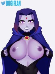 1girls animated bouncing_breasts breasts cartoon_network cleavage curvy dc dc_comics dogiflan erect_nipples female flashing huge_areolae huge_breasts nipples no_sound puffy_nipples rachel_roth raven_(dc) short_hair teen_titans thick_lips video voluptuous wide_hips