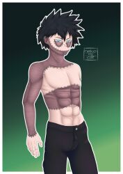 dabi male male_only my_hero_academia neko_my_cat shirtless six_pack todoroki_touya touya_todoroki