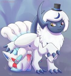 absol adra_(artist) alex_snowfox alolan_form alolan_vulpix animal_genitalia animal_penis anus ass ass_up backsack balls blue_eyes canine_penis curled_tail curly_fur duo edit erection feral fluffy fluffy_tail fur generation_3_pokemon generation_7_pokemon genitals head_tuft hi_res inner_ear_fluff knot leg_markings legs_up looking_back lying male male/male markings multi_tail nintendo on_back open_mouth penis pokémon_(species) pokemon pokemon_(species) presenting presenting_anus presenting_hindquarters regional_form_(pokemon) signature simple_background small_penis snow snowing socks_(marking) solo tapering_penis tuft video_games vulpix white_balls white_body white_fur