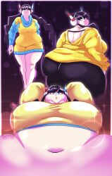 1girls 2022 ass bad_censor bbw belly black_hair blue_eyes blur_censor breasts censored chubby chubby_female covering elesa_(pokemon) elesa_(pokemon_bw2) female female_focus game_freak hips huge_ass huge_belly huge_breasts long_hair looking_at_viewer out-of-frame_censoring overweight overweight_female piffledoodle plump pokemon pokemon_bw pokemon_bw2 solo solo_female solo_focus twintails weight_gain wide_hips