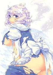 big_ass big_breasts cute female letty_whiterock pnpnonk04 tagme thick_thighs torn_clothes touhou