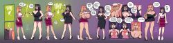 2girls attribute_swap big_breasts breasts female female_only goth goth_girl magic multiple_girls speech_bubble