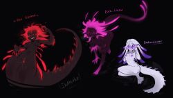 humanized ikaatako lizard lizard_(rain_world) lizard_girl monster_girl pink_lizard_(rain_world) rain_world red_lizard_(rain_world) salamander_(rain_world)