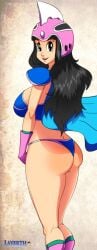 ass ass bikini bikini_bottom bikini_top blue_panties chichi chichi's_armor chichi's_helmet dragon_ball layerth panties tagme