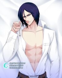 1boy anime_style bleach bodypillow dakimakura handsome husband looking_at_viewer male male_only solo solo_male uryu_ishida