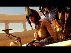 3d anhur_(smite) animated bent_over bondage egyptian neith_(smite) sex smite zalsfm