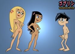 1boy 2010 2girls breasts brown_skin danny_fenton danny_phantom dark-skinned_female dark_skin female human male naked nickelodeon nude paulina_sanchez pointy_chin star_(danny_phantom) thegoblin