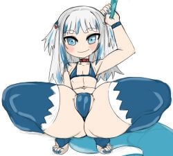 1girls big_ass big_thighs gawr_gura hololive hololive_english hololive_myth huge_ass huge_thighs pear_shaped presenting presenting_pussy smile solo spread_legs squatting tagme thick_thighs tra169 true_flat_chest virtual_youtuber wide_hips