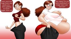 big_ass big_belly female narrow_hips overweight overweight_female small_ass small_breasts thick_thighs thin_waist weight_gain wide_hips