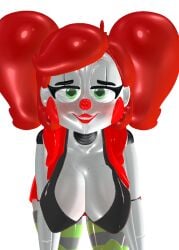 3d 3d_(artwork) animatronic baby_(fnafsl) big_breasts circus_baby circus_baby_(fnaf) clown_girl clussy female five_nights_at_freddy's five_nights_at_freddy's:_sister_location red_hair sister_location so87baby solo summer_of_87_baby twintails