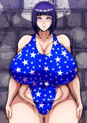 1girls 2d big_breasts boruto:_naruto_next_generations breasts busty curvaceous curvy curvy_body curvy_female curvy_figure female huge_breasts hyuuga_hinata large_breasts light-skinned_female light_skin milf mojihe mother naruto pale-skinned_female pale_skin swimsuit voluptuous