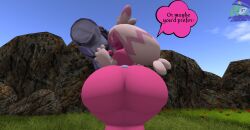 3d 3d_(artwork) anthro big_ass bubble_butt female huge_ass pokémon_(species) pokemon pokemon_sv tinkaton zer0264