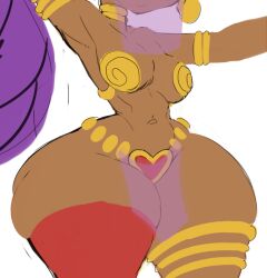 1girls barely_clothed belly bikini bottom_heavy breasts dancer dancer_shantae fat_ass female harem_outfit huge_ass huge_thighs metal_bikini shaking_hips shantae shantae_(character) skimpy_clothes smooth_skin solo tagme thunder_thighs tra169 veil wide_hips