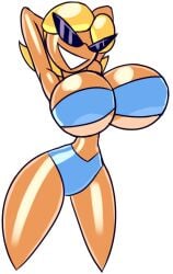 1girls arms_behind_head bikini blonde_hair breasts disney female female_only knick_knack large_breasts pixar solo solo_female sunny_miami tagme