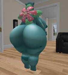 3d anthro anthrofied big_ass big_breasts breasts bubble_butt female ferialexonar huge_ass hyper_ass hyper_breasts nintendo pokemon pokemon_sm tagme venusaur