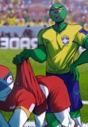 2022_fifa_world_cup brazil_(countryhumans) countryhumans dafriix fifa gay green_skin imminent_rape male_only nike rape serbia_(countryhumans) stickman white_body world_cup