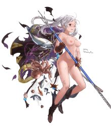 1girls boots braid breasts brown_eyes bruise clenched_teeth coat completely_nude edit female female_only fire_emblem fire_emblem_awakening fire_emblem_heroes fish fishing_net gloves grey_hair injury medium_breasts medium_hair naked_boots naked_coat naked_gloves net nintendo nipples nude nude_female nude_filter one_eye_closed pussy robin_(female)_(summer)_(fire_emblem) robin_(fire_emblem) robin_(fire_emblem)_(female) scar solo spear splooshiemon torn_clothes twintails weapon