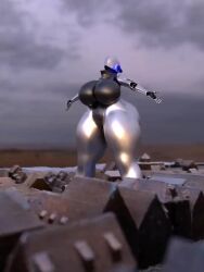 3d animated ass_bigger_than_head big_ass big_breasts breasts bubble_butt female giantess haydee haydee_(game) huge_ass hyper_ass mp4 no_sound no_underwear qzk_forte robot robot_girl sideass turntable_(animation) video