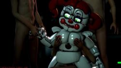 10_seconds 1girls 3boys 3d 3d_(artwork) 3d_animation alternate_version_available animated animatronic baby_(fnafsl) canon_appearance circus_baby circus_baby_(fnaf) circus_baby_(original) color derpyduck edit female five_nights_at_freddy's foursome full_color hairjob handjob loop male no_sound orgy penetration red_hair robot robot_girl sex shorter_than_30_seconds sister_location straight technophilia uncensored vaginal_penetration video