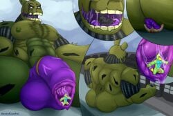 4boys absurd_res accessory anal animatronic anthro anus ass avian back_view balls big_ass big_butt bird bodily_fluids body_hair chest_fur chest_hair cock_ring dragon falcon falconid five_nights_at_freddy's five_nights_at_freddy's_3 flaccid fnaf gay genital_fluids genitals giant_panda group hairy hi_res jewelry lagomorph leporid machine macro male male/male male/male/male/male male_only male_pred male_prey mammal micro mouth_shot muscular nastybluepal nipples open_mouth oral penis penis_accessory penis_jewelry precum purple_penis rabbit rear_view robot saliva scalie scottgames sparkx springtrap springtrap_(fnaf) suid suina teeth video_games vore warthog