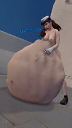 aledeko belly_bulge big_belly d.va huge_belly multiple_prey overwatch solo_female vore