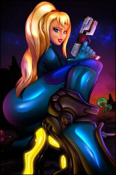 1girls ass athletic athletic_female bimbo blonde_hair blue_eyes bounty_hunter breasts busty d2kmax d2kprime digital_media_(artwork) eyebrows eyelashes eyes female fit fit_female hair hips light-skinned_female light_skin lips metroid samus_aran voluptuous wide_hips zero_suit zero_suit_samus