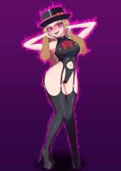 1girls ass brainwashing corruption dark_persona enemy_conversion female female_only garter_straps hat high_heel_boots high_heels highleg_panties hypnosis leotard mind_control nail_polish pokeball pokemon pokemon_xy red_nails serena_(pokemon) smile team_rocket thigh_boots thighhighs tongue_out yamimochi