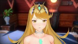 1girls 3d animated bedroom best_girl big_breasts blobcg breasts female female_only huge_breasts imminent_sex inviting inviting_to_sex monolith_soft mp4 mythra mythra_(xenoblade) naked naked_female nintendo nipples nude_female on_bed seductive sitting_on_bed solo solo_female sound video voice_acted xenoblade_(series) xenoblade_chronicles_2