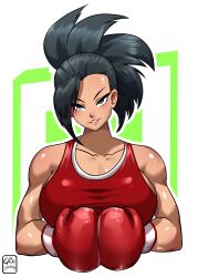 1girls alternate_version_available big_breasts black_hair boxing boxing_gloves breasts female female_only gabocaricaturas gloves half-closed_eyes light-skinned_female light_skin lips looking_at_viewer momo_yaoyorozu muscular_female my_hero_academia red_boxing_gloves red_gloves red_sports_bra solo sports_bra tied_hair upper_body