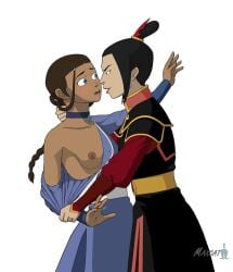 2girls armour asian_female assertive_female avatar_the_last_airbender azula blue_eyes blush breasts chocolate_and_vanilla clothed clothing dark-skinned_female dark_skin dominant_female female female_only female_rapist femdom fire_nation forced forced_yuri fully_clothed gold_eyes grabbing_hair hair_bun hair_ornament heroine imminent_rape imminent_sex inuit katara lesbian lesbian_rape light-skinned_female long_hair maxcat(artist) multiple_girls nipples no_bra pony_tail princess prisoner pulling_clothing pulling_hair rape scared side_view small_breasts stripping suprised teenage_girl teenager undressing_another water_tribe white_background yuri