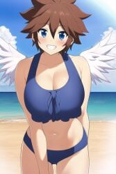 ai_generated angel angel_wings blue_eyes brown_hair female genderswap_(mtf) kid_icarus kid_icarus_uprising nai_diffusion nintendo pit pit_(kid_icarus) rule_63 stable_diffusion