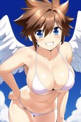 ai_generated angel angel_wings blue_eyes brown_hair female genderswap_(mtf) kid_icarus kid_icarus_uprising nai_diffusion nintendo pit pit_(kid_icarus) rule_63 stable_diffusion