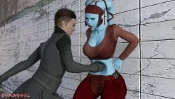 1male belly_punch belly_punching bondage digital_art female open_mouth ryona ryonashoot star_wars torture twi'lek