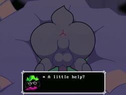 1boy 2d 2d_animation animated anthro anthro_male anthro_only anus ass backsack balls barefoot bent_over big_balls biped black_balls black_body black_fur blush bottomless bouncing_balls bovid caprine closed_eyes clothed clothing dark_body dark_fur deltarune dialogue_box english_text eyewear feet fur furry furry_male furry_only genitals glasses goat green_clothing hat headgear headwear humanoid humanoid_genitalia humanoid_male humanoid_only humanoid_penis involuntary_exposure male male_only mammal mammal_humanoid nervous_sweat partially_clothed penis perineum raised_tail ralsei rear_view red_anus scarf shaking_butt short_tail soles solo stuck talking_to_another text text_box trapped undertale undertale_(series) upskirt user_interface video_games witch_hat wtperv y_anus