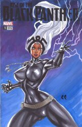 1girls black_panther_(cosplay) black_panther_(series) black_panther_suit chris_foulkes comic_cover cosplay curvy curvy_female dark-skinned_female dark_skin female female_only fully_clothed hourglass_figure human human_only light-skinned_female light_skin marvel marvel_comics mature mature_female ororo_munroe solo solo_female storm_(x-men) straight_hair tagme tight_clothing voluptuous voluptuous_female x-men