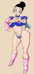 armor ass boots breasts cape chichi chichi's_armor dragon_ball gloves panties rickert_kai thick_ass thick_thighs