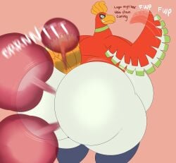 ass_bigger_than_head avian big_ass clapping_ass clapping_cheeks fart fart_cloud fart_everywhere fart_fetish farting fat ho-oh legendary_pokemon megacoolbear_(artist) pokemon pokemon_(species) wobbling_ass