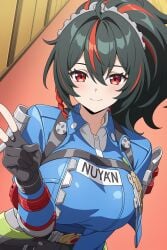 1girls ai_generated female female_focus female_only hoyoverse light-skinned_female light_skin mihoyo mihoyo_technology_(shanghai)_co._ltd. new_eridu_public_security solo solo_female solo_focus zenless_zone_zero zhu_yuan