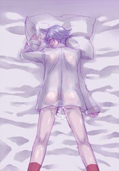 after_sex bottomless clothes color cum human male male_only pillow pokemon solo steven_stone_(pokemon) tagme