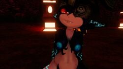 female imp_midna looking_at_viewer midna not_furry pose presenting_hindquarters presenting_pussy pussy solo_female vrchat vrchat_avatar vrchat_model