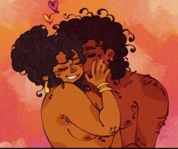 aeneas artistic_nude artistic_nudity black_hair body_hair breasts breasts_out creusa curly_hair cute dark_skin greek_mythology jewelry married_couple married_female married_male nipples nude roman_mythology tan_skin trojan_war wholesome