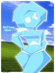 curvy_figure hologram kiut_arts oc original_character sky_(kiut_art) thick_thighs voluptuous wink
