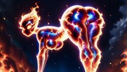 1girls ai_generated anus ass bent_over breasts darkeffect elemental_creature elemental_humanoid female female_focus female_only fire fire_creature fire_hair fire_humanoid flame flames nude presenting presenting_hindquarters pussy solo solo_female solo_focus