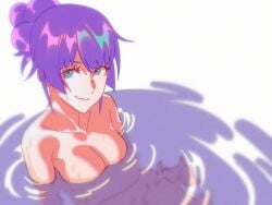 1girls bakemonogatari bare_arms bare_breasts bare_chest bare_shoulders bare_skin bare_tits big_breasts blue_eyes blue_eyes_female breasts busty busty_female busty_girl busty_teen cleavage closed_mouth_smile collarbone completely_naked completely_naked_female completely_nude completely_nude_female eruart exposed_arms exposed_breasts exposed_chest exposed_shoulders exposed_skin exposed_tits female female_focus female_only fully_naked fully_nude hair_bun half_submerged high_resolution highres large_breasts lips looking_at_viewer looking_up looking_up_at_viewer monogatari_(series) naked naked_female naked_woman nude nude_female nudity partially_submerged partially_submerged_legs plump_breasts purple_eyebrows purple_hair purple_hair_female senjougahara_hitagi shoulders sidelocks simple_background smile smiley_face smiling smiling_at_viewer smirk soaked solo submerged_feet submerged_legs topless topless_female upper_body water wet wet_belly wet_body wet_breasts wet_hair wet_legs wet_skin wet_thighs white_background