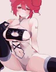 1girls bare_arms bare_chest bare_hips bare_navel bare_shoulders bare_skin bare_thighs belly belly_button big_breasts blush blush_face blushing_at_viewer blushing_female blushing_lines boob_window breasts busty busty_female busty_girl cleavage collarbone drill_hair exposed_arms exposed_chest exposed_hips exposed_navel exposed_shoulders exposed_skin exposed_thighs female female_focus female_only groin high_resolution highres huge_breasts kasane_teto large_breasts lean_figure leggings legs_apart legs_spread legwear leotard long_hair looking_at_viewer midriff narrow_waist navel over-kneehighs partially_exposed_vulva partially_visible_vulva plump_breasts red_eyes red_eyes_female red_hair red_hair_female shoulders simple_background slender_body slender_waist slim_waist solo spread_legs spreading_legs spreading_thighs stockings thick_thighs thigh_highs thighhighs thighs topwear twintails twintails_(hairstyle) upper_body ur_(ur_o_) utau